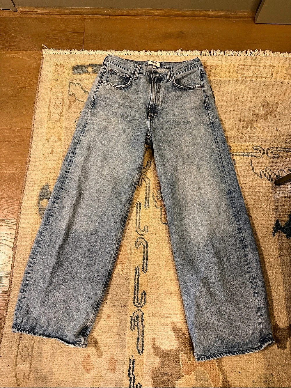 AGOLDE Low Curve Jean Wide Leg Blue Waist 28